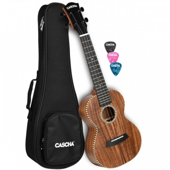 Cascha HH2310 All Solid Acacia Konzert Ukulele