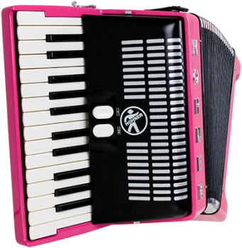 Preview: HOHNER Akkordeon, Bravo II 48, pink, customized - Limited Edition