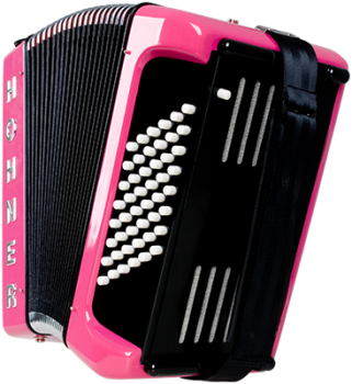 Preview: HOHNER Akkordeon, Bravo II 48, pink, customized - Limited Edition