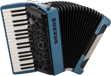 HOHNER Akkordeon, Bravo III 72, water, myColor, silent key