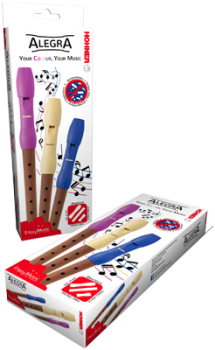 Preview: HOHNER Blockflöte, Alegra Line, pink, deutsch, zweiteilig