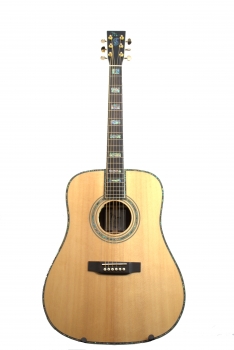 More Guitars Dreadnought Westerngitarre mit Tonabnehmer massive Decke (Fichte)