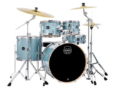 MAPEX Komplettset, Venus, Stage, Aqua Blue Sparkle , inkl. ZILDJIAN Beckenset