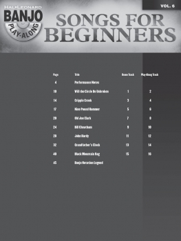 Preview: Songs for Beginners - Banjo Play-Along Volume 6
