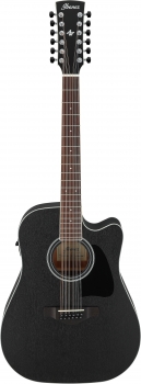 Ibanez AW8412CE-WK Artwood Elektrik Gitarre 12 String Weathered Black
