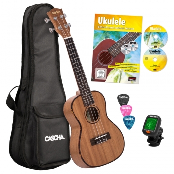 Cascha Premium Mahagoni Konzert Ukulele Bundle