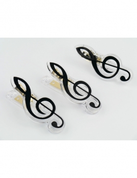 Klammer Violinschlüssel schwarz, 1 Stück