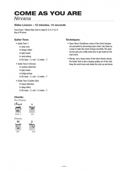 Preview: Teach Yourself to Play Guitar Songs: “Come As You Are” & 9 More Rock Hits