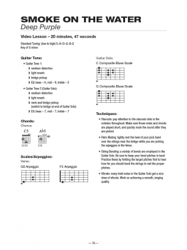 Preview: Teach Yourself to Play Guitar Songs: “Smoke on the Water” & 9 More Hard Rock Classics