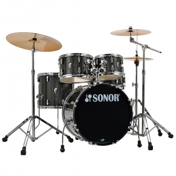 Sonor AQX 20" Black Midnight Sparkle Studio Drumset