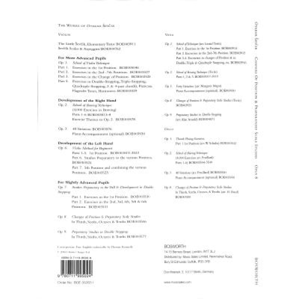 Sevcik: Opus 8 Cello