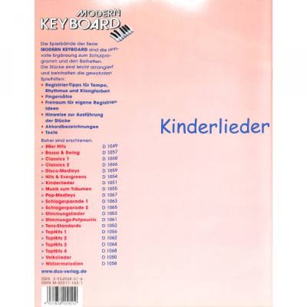 DUX Kinderlieder Keyboard