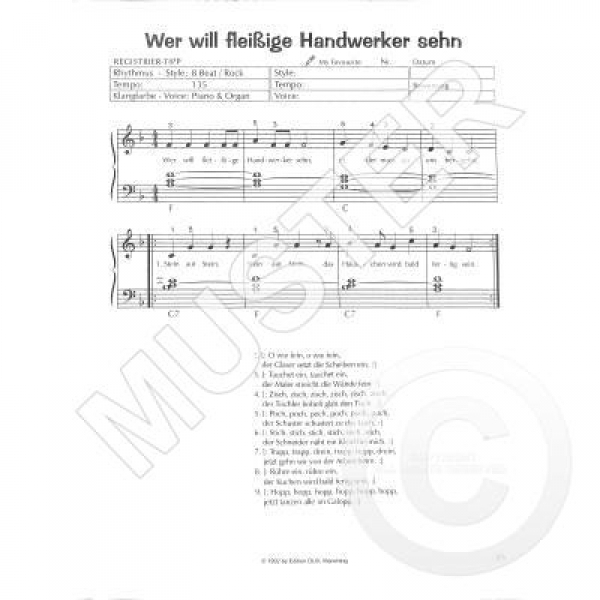 DUX Kinderlieder Keyboard