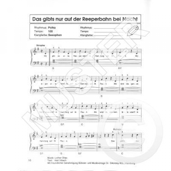 DUX Stimmungslieder Keyboard