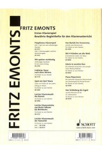 Erstes Klavierspiel 1 Fritz Emonts