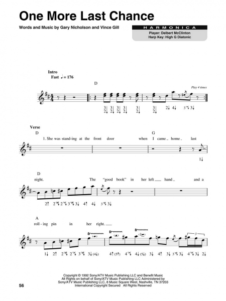 Country Hits Harmonica Play-Along Volume 6