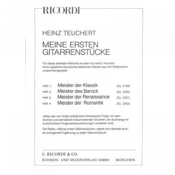 Meine ersten Gitarrenstücke: Meister der Romantik