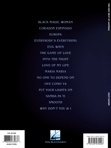 The Very Best of Santana Easy Guitar