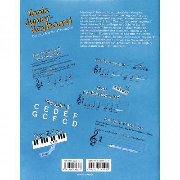 DUX Tonis Junior Keyboard ab 5 Jahre