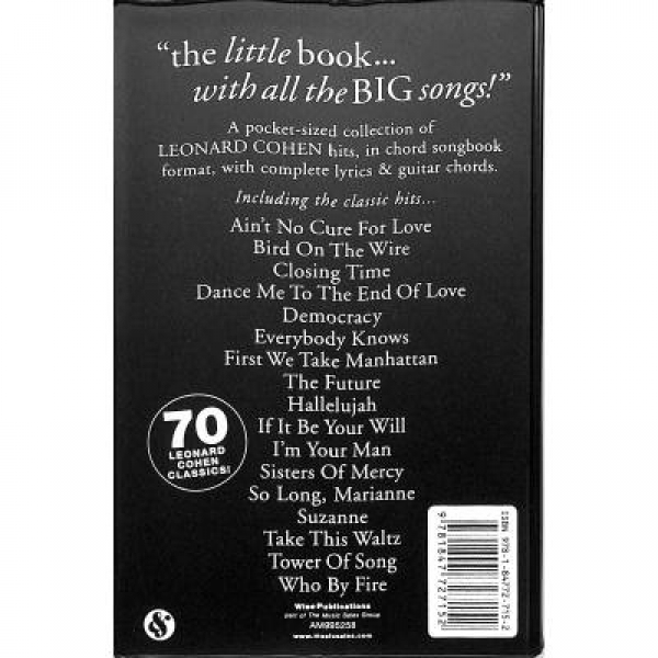 The little black songbook Leonard Cohen