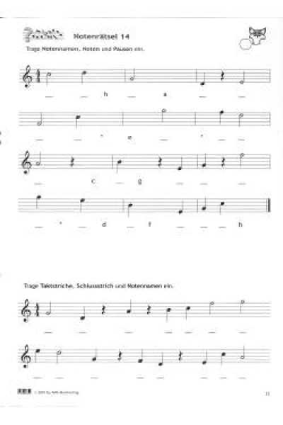 Notenrätsel für schlaue Notenfüchse. Band 1