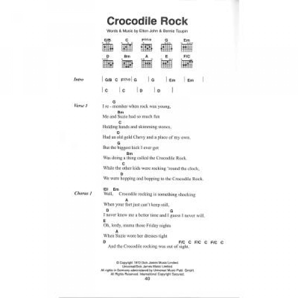 The little black songbook Elton John