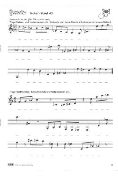 Notenrätsel für schlaue Notenfüchse. Band 2