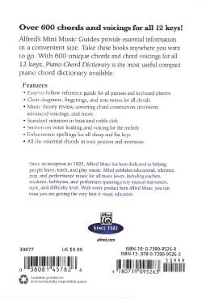 Piano chord dictionary