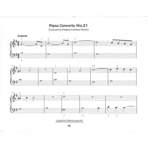 Easiest piano course - first Mozart