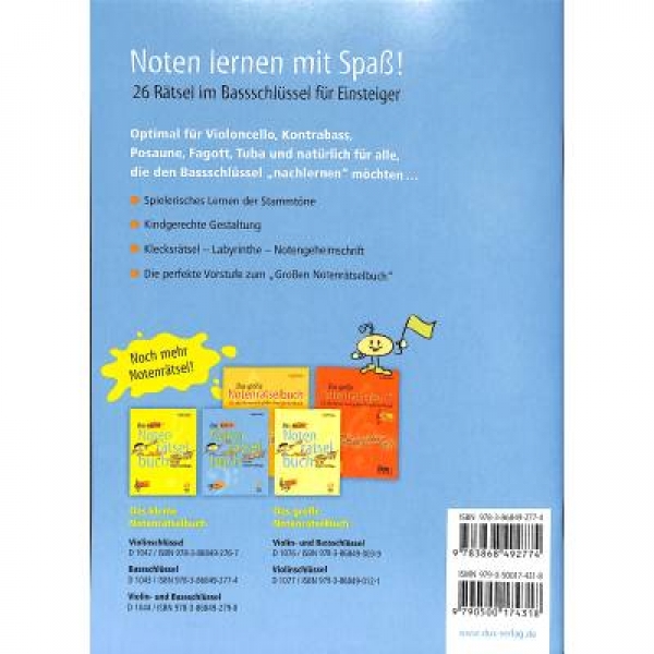 DUX Das kleine Notenrätselbuch Bassschlüssel