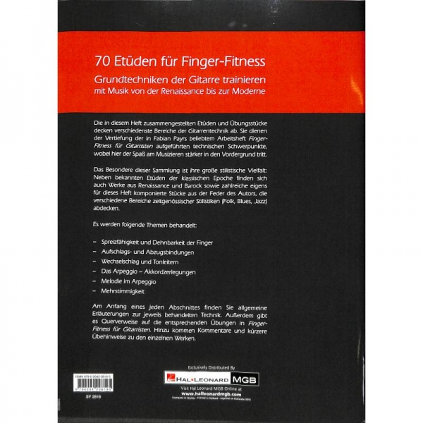 70 Etüden für Finger Fitness