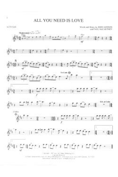 The Beatles- Instrumental Play along AltSax
