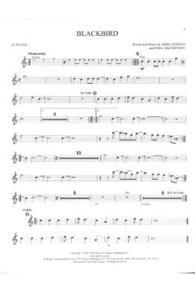 The Beatles- Instrumental Play along AltSax