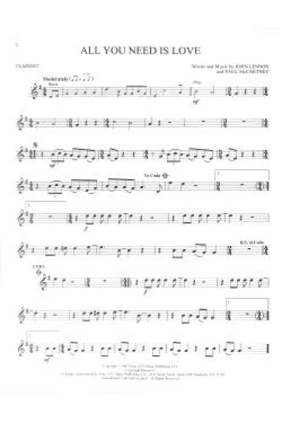 The Beatles- Instrumental Play along Klarinette