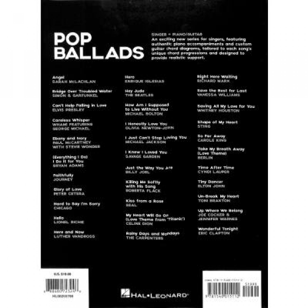 Pop Ballads Singer + Piano/Guitar