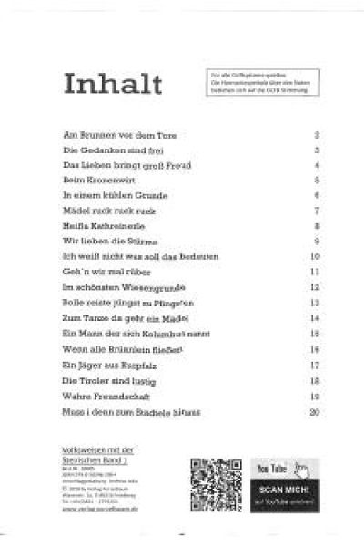 Volksweisen mit der Steirischen 1