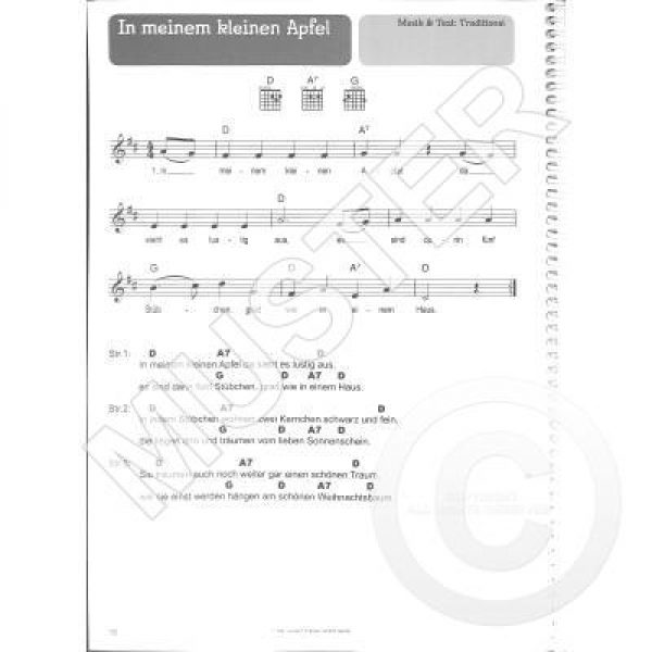 100 Kinderlieder für Gitarre 2