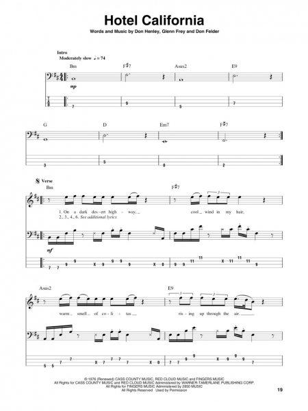 Eagles Bass Play-Along Volume 49