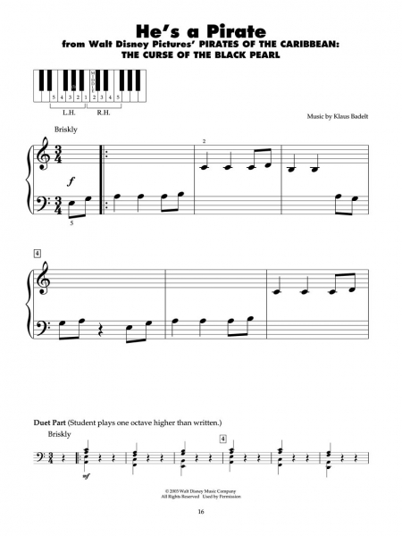Pirates of the Caribbean Five Finger Piano