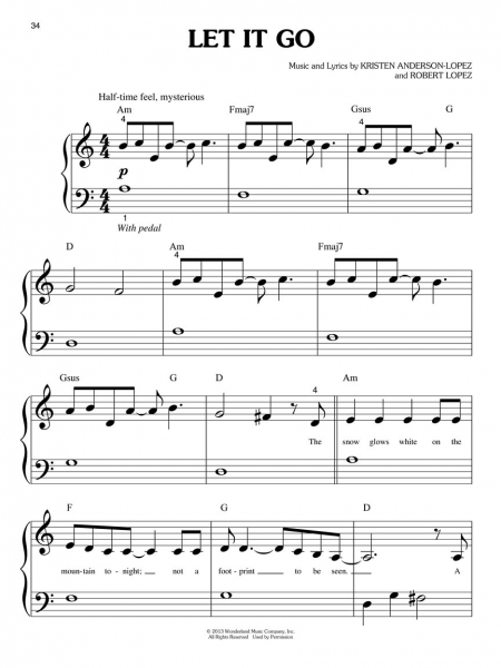Frozen Big Note Piano
