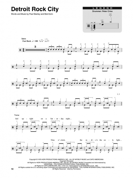 Kiss Drum Play-Along Volume 39
