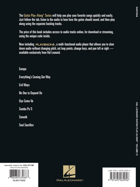 Santana Guitar Play-Along Volume 21