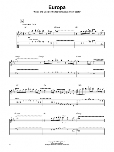 Santana Guitar Play-Along Volume 21