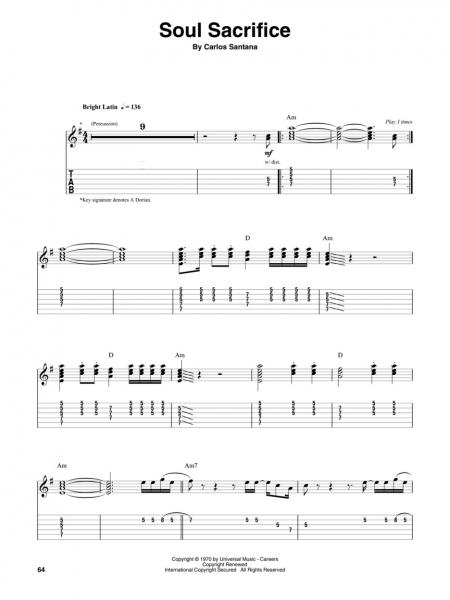 Santana Guitar Play-Along Volume 21
