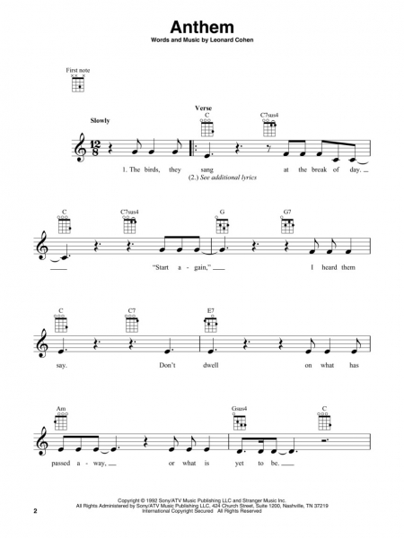 Leonard Cohen for Ukulele