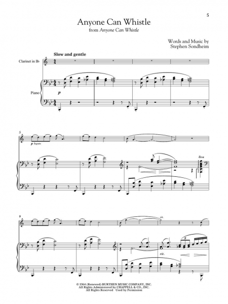 Sondheim for Clarinet and Piano