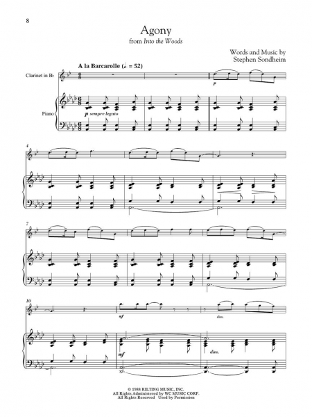 Sondheim for Clarinet and Piano