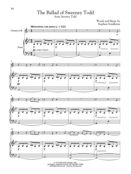 Sondheim for Clarinet and Piano