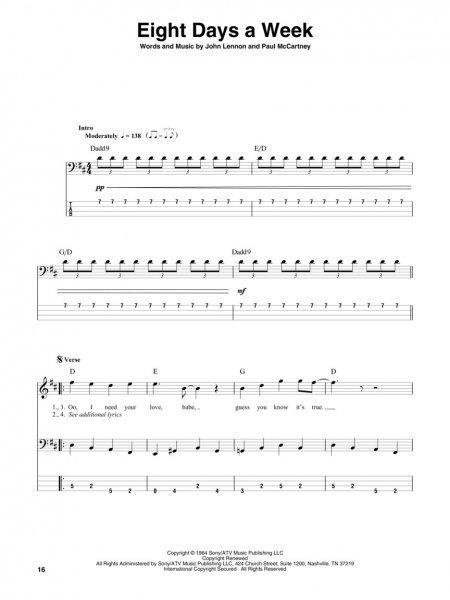 The Beatles Bass Play-Along Volume 13