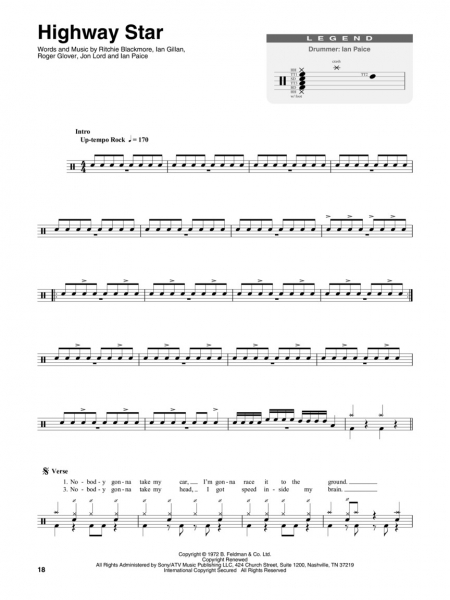 Deep Purple Drum Play-Along Volume 51